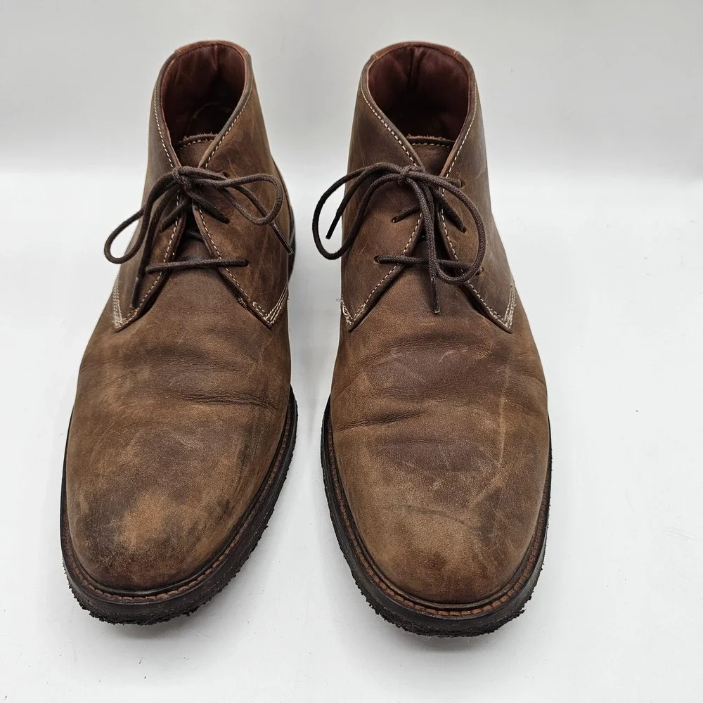 Johnston & Murphy Chukka Boots Mens‎ Size 11.5 Brown Leather Memory Foam 25-1870